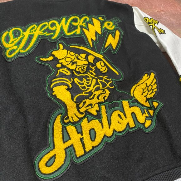 Off-White Black And White Baseball Jacket - Picture 9 of 10